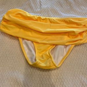 Venus yellow rouched bottoms. Size 8. Never worn